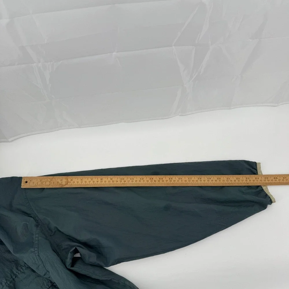 Acne Studios Anorak Jacket Mens 46 Teal Green Half Zip Nylon Windbreaker